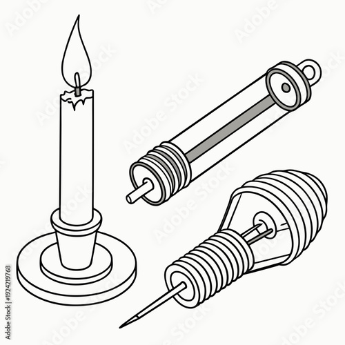 Of candle and survival lighters flame fire starter