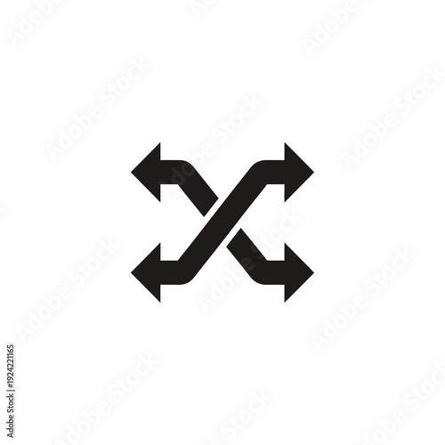 Abstract illustration of crossed arrows representing concepts like connections and choices