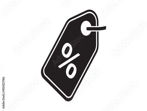 Discount tag with percentage symbol