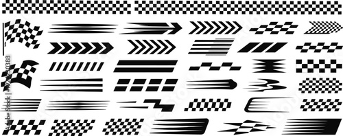 A Collection of Speed, Racing, and Motion Graphic Elements for Dynamic Designs