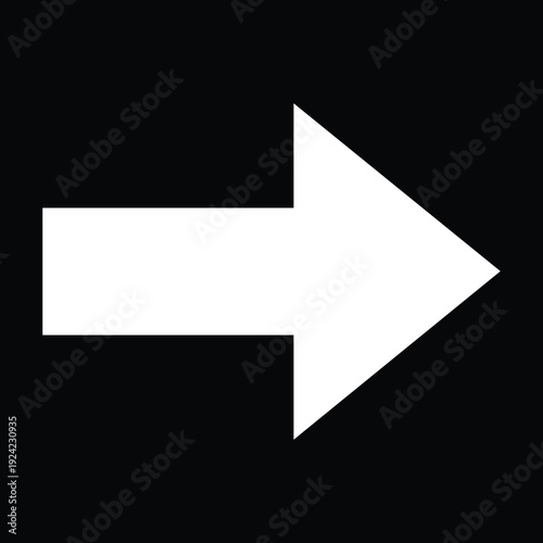 Free Download White Rightward Pointing Arrow on a Black Square Background for Directional Guidance - GFXLoad