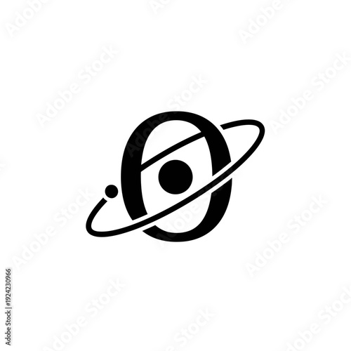 Abstract atom design with orbital elements for scientific and tech concepts