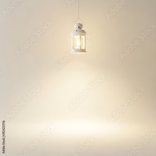 Soft Ivory Ramadan Lantern Texture Background