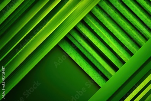 Geometric design featuring vibrant green background with diagonal stripes creating a dynamic visual effect for creative projects or digital spaces