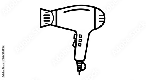 Hair dryer icon vector illustration isolated on white background symbol of hair styling tool for beauty care