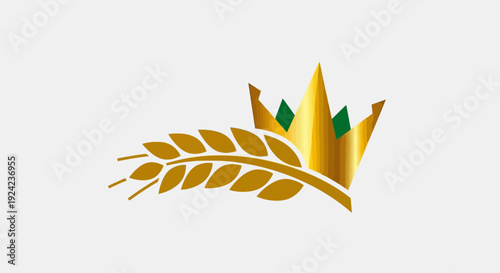 Golden Crown and Wheat Ear Logo