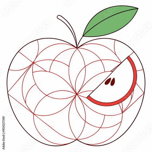apple geometric flat shapes
