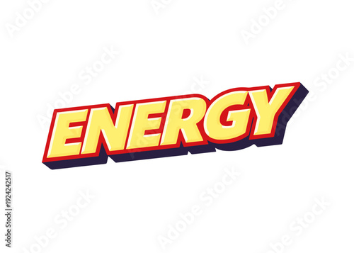 ENERGY 3D text vector 
Vector 3D text on a white background