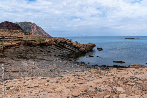 Wallpaper Mural Scenic coastal landscape in Menorca with dramatic rock formations and the sea. Torontodigital.ca