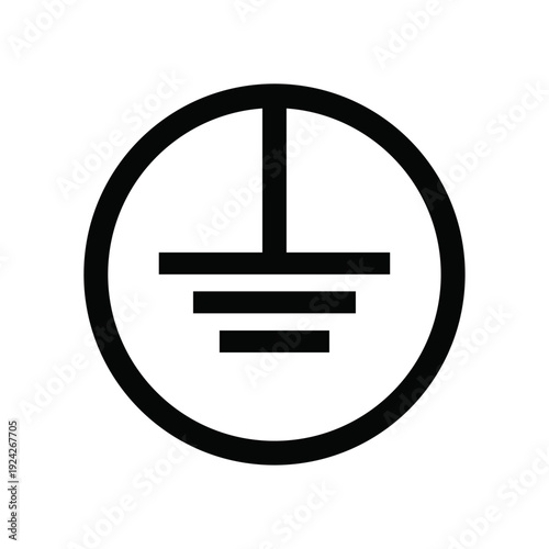 Minimalist symbol in circle representing balance and harmony