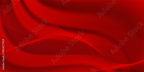 Luxury red satin smooth fabric background. Abstract background luxury red cloth or liquid wave or wavy folds of silk satin background. Red silky fabric. Decoration element for design.