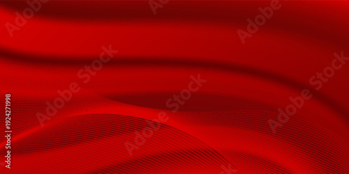 Luxury red satin smooth fabric background. Abstract background luxury red cloth or liquid wave or wavy folds of silk satin background. Red silky fabric. Decoration element for design.