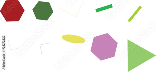Free Download Vibrant Assorted Geometric Figures: Hexagons, Triangles, Rectangles, Ovals, and Lines for Creative Backgrounds. - GFXLoad