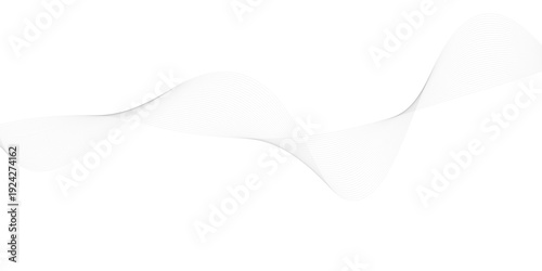 Abstract vector background with black wavy lines. Fluid vector shaped background. Abstract smooth wave on a white background. Stock vector illustration.