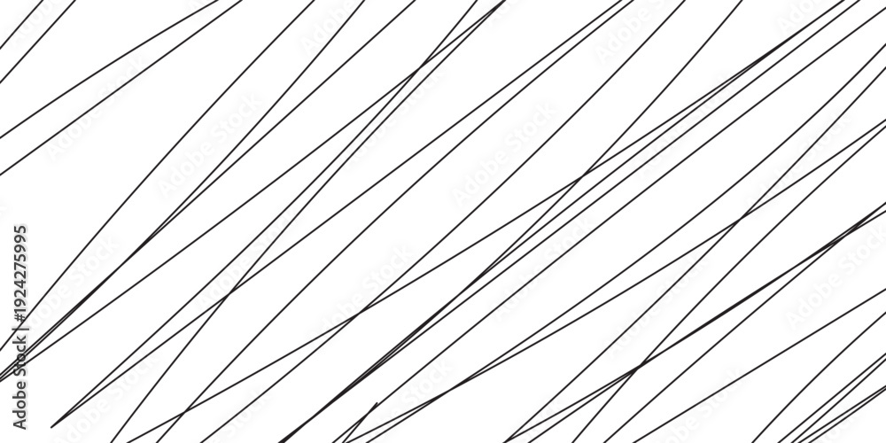 Obraz premium Thin line wavy abstract vector background. Curve wave seamless pattern.