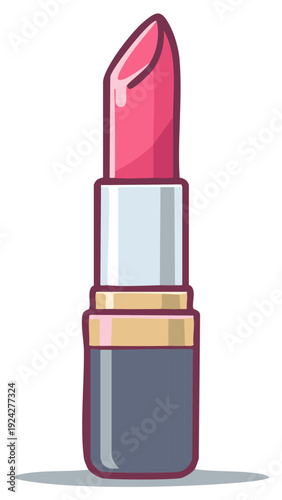 Stylish Lipstick with Pink Hue for Beauty and Makeup in Elegant Design