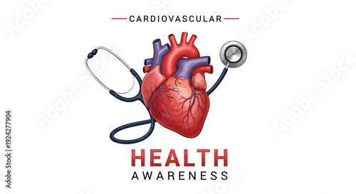 Cardiovascular health awareness icon