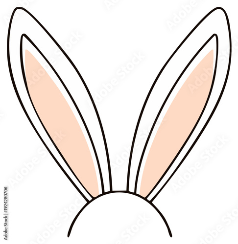 Cute Bunny Ears Headband Icon for Easter Celebration and Spring Holidays
