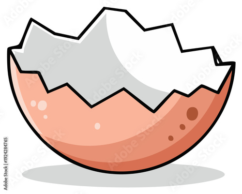 Cracked Open Eggshell Symbolizing New Beginnings and Birth