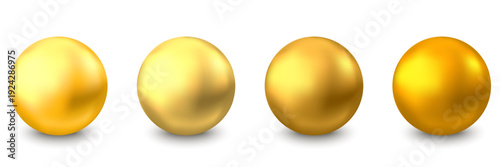 Golden glossy 3d ball or  orange  reflective pearl.
