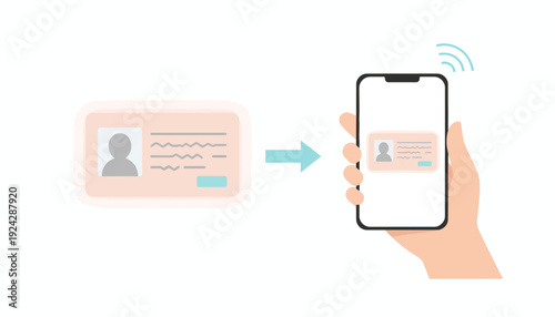 Digital ID card displayed on a smartphone screen.