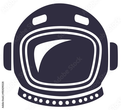 Space exploration astronaut helmet icon vector illustration graphic