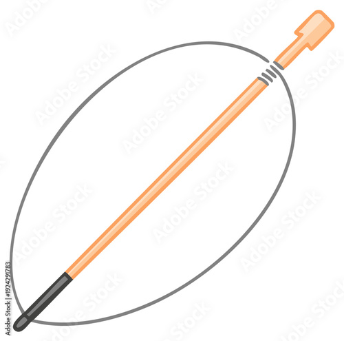 Orange digital stylus pen for electronic touch screen devices and creative drawing