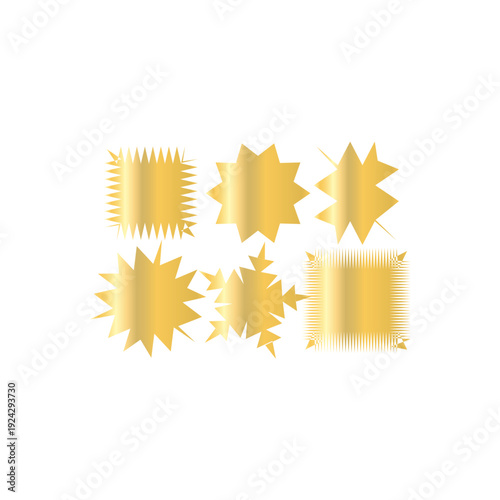 Golden Starburst Sale Sticker Set