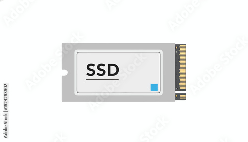 Solid State Drive SSD Storage Device Computer Hardware Component.