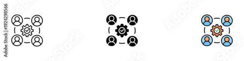 Agile team management icon vector. Project coordination symbol for efficient workflow. Vector Illustration.