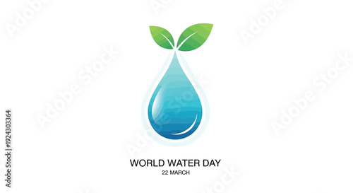 World Water Day vector icon