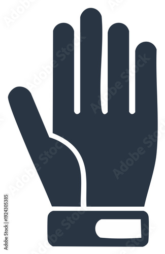 Open human hand palm facing forward showing fingers greeting stop or presentation gesture icon