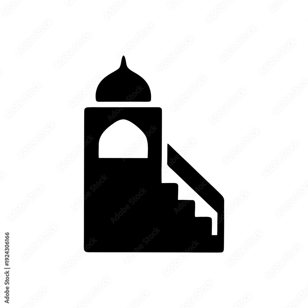 Obraz premium Stepped Slide Platform Climb Icon