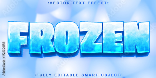  Frozen Ice Cold Typography Vector Fully Editable Smart Object Text Effect