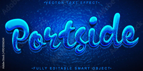  Portside Nautical Ship Typography Vector Fully Editable Smart Object Text Effect