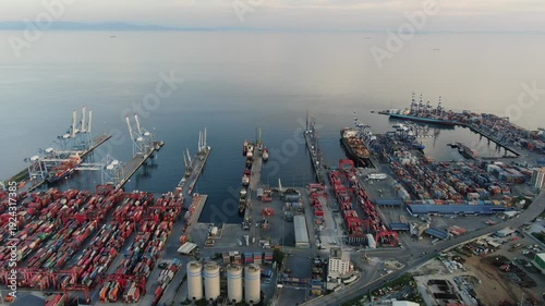 Aerial footage of buildings in Istanbul's Esenyurt and Beylikdüzü districts; empty streets during the pandemic. Drone footage of crowded Istanbul, skyscrapers. Images from ports during the pandemic.