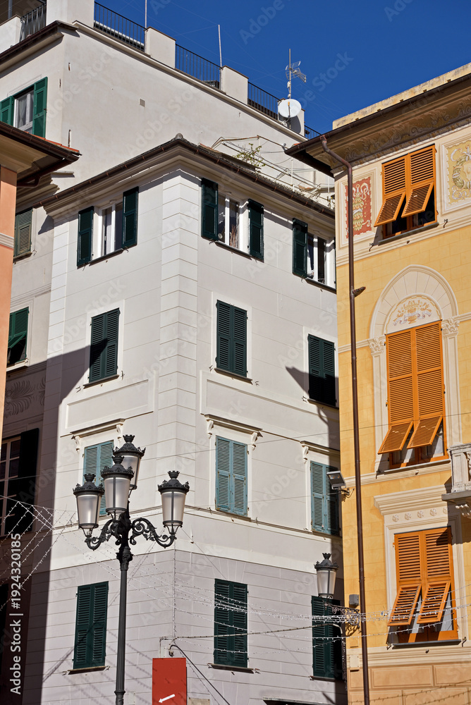 Obraz premium historic buildings in Chiavari, Genoa, Italy