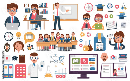 Diverse professionals collaborating in an educational and scientific environment