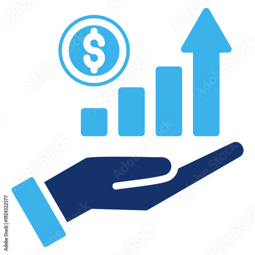 Revenue solid color icon