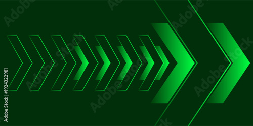 green arrow lines circuit hi tech technology abstract background. Eps 10