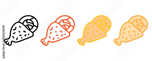 Four cartoon mittens hanging warm winter cozy colorful knitted handwear set