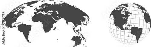 Planet Earth. Earth Day. The Earth, World Map. Vector