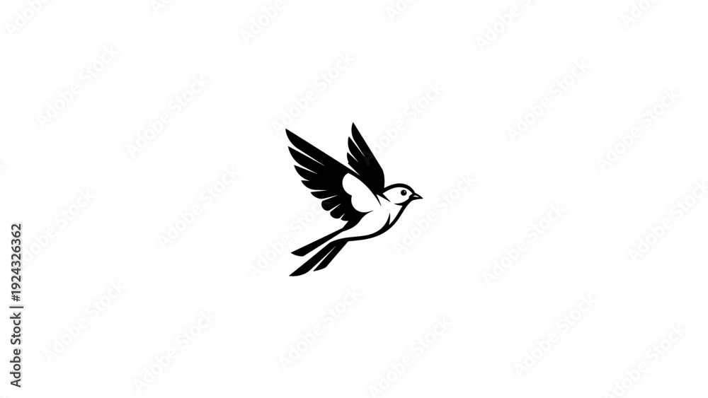 Obraz premium Bird in flight soaring through the air with wings spread