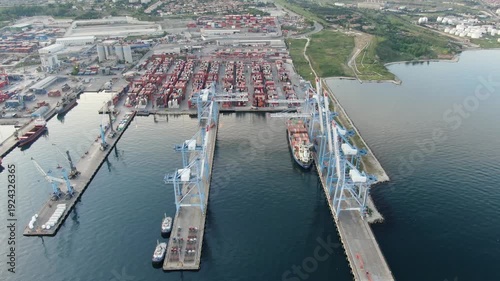 Aerial footage of buildings in Istanbul's Esenyurt and Beylikdüzü districts; empty streets during the pandemic. Drone footage of crowded Istanbul, skyscrapers. Images from ports during the pandemic.