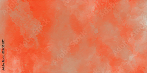 Soft pastel orange watercolor splash background on white isolated background.