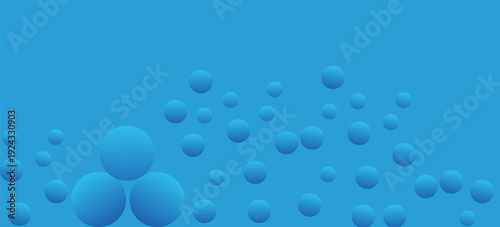 Abstract blue gradient background with smooth circular shapes and minimal modern design