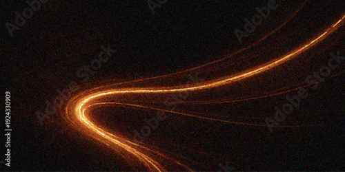Abstract space background with a digital light wave pattern and motion curves on a black highway road vector illustration