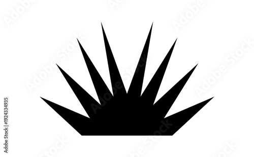 Tuft of grass black silhouette