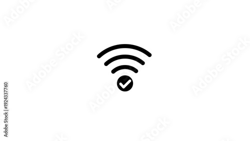 Wifi signal icon symbol . Hotspot, connection icon symbol Wi-fi icon. Wireless technology symbol. Wifi pictogram white background .