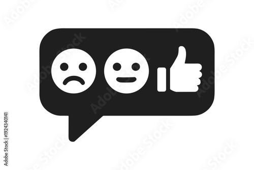 Customer feedback rating like icon solid black icon vector illustration
